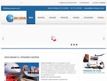 Tablet Screenshot of hansa-aduanas.com